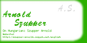 arnold szupper business card